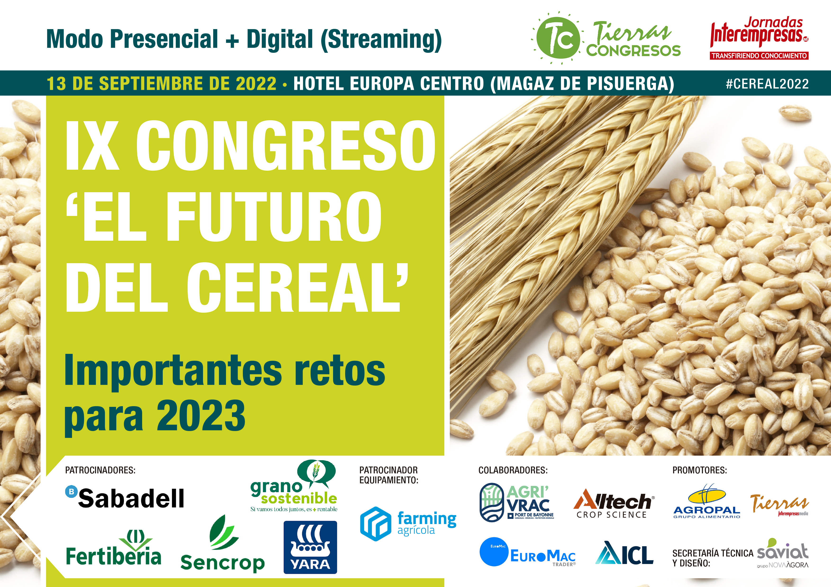 cartel de IX Congreso 'El futuro del Cereal'