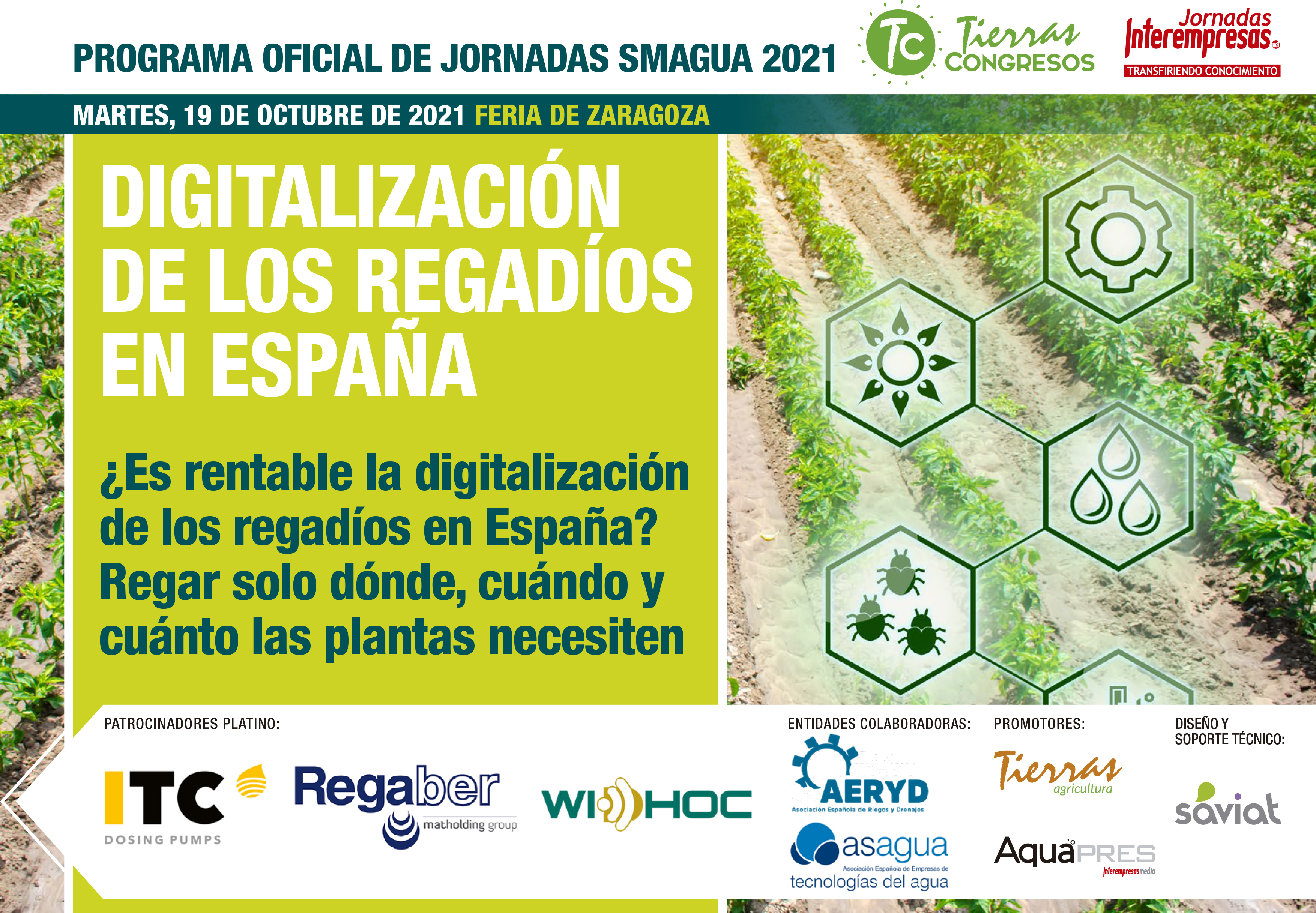 cartel de Digitalización de los Regadíos en España 2021